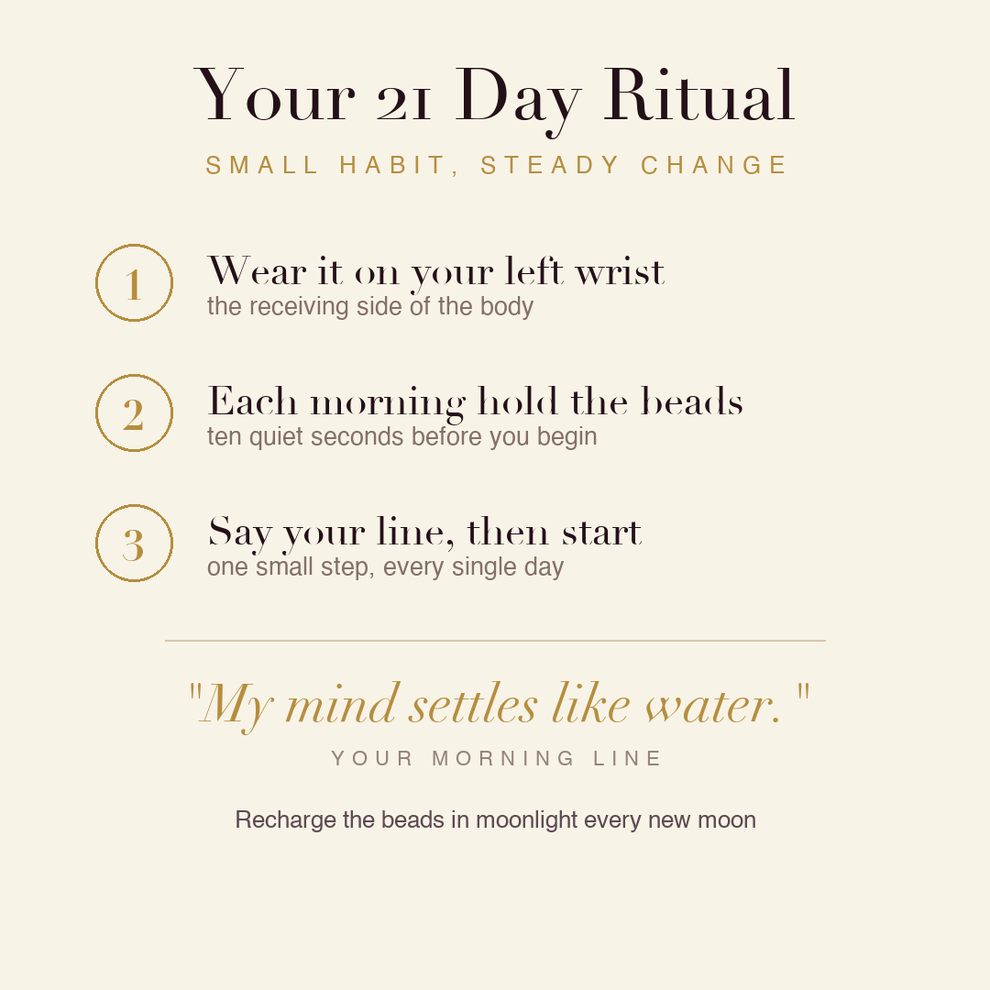 Calm Mind Bracelet 21 day ritual