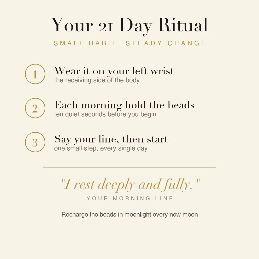 Better Sleep Bracelet 21 day ritual