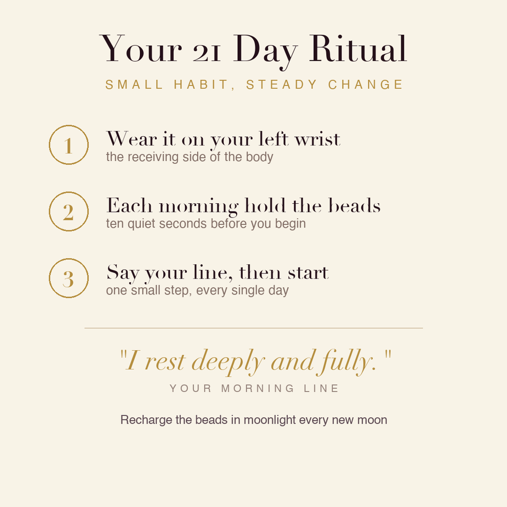 Better Sleep Bracelet 21 day ritual