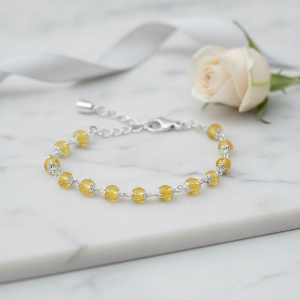 Silver Citrine Bracelet — For Sister