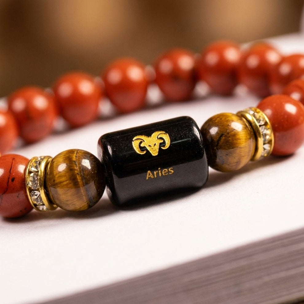 Aries Zodiac Bracelet charm detail