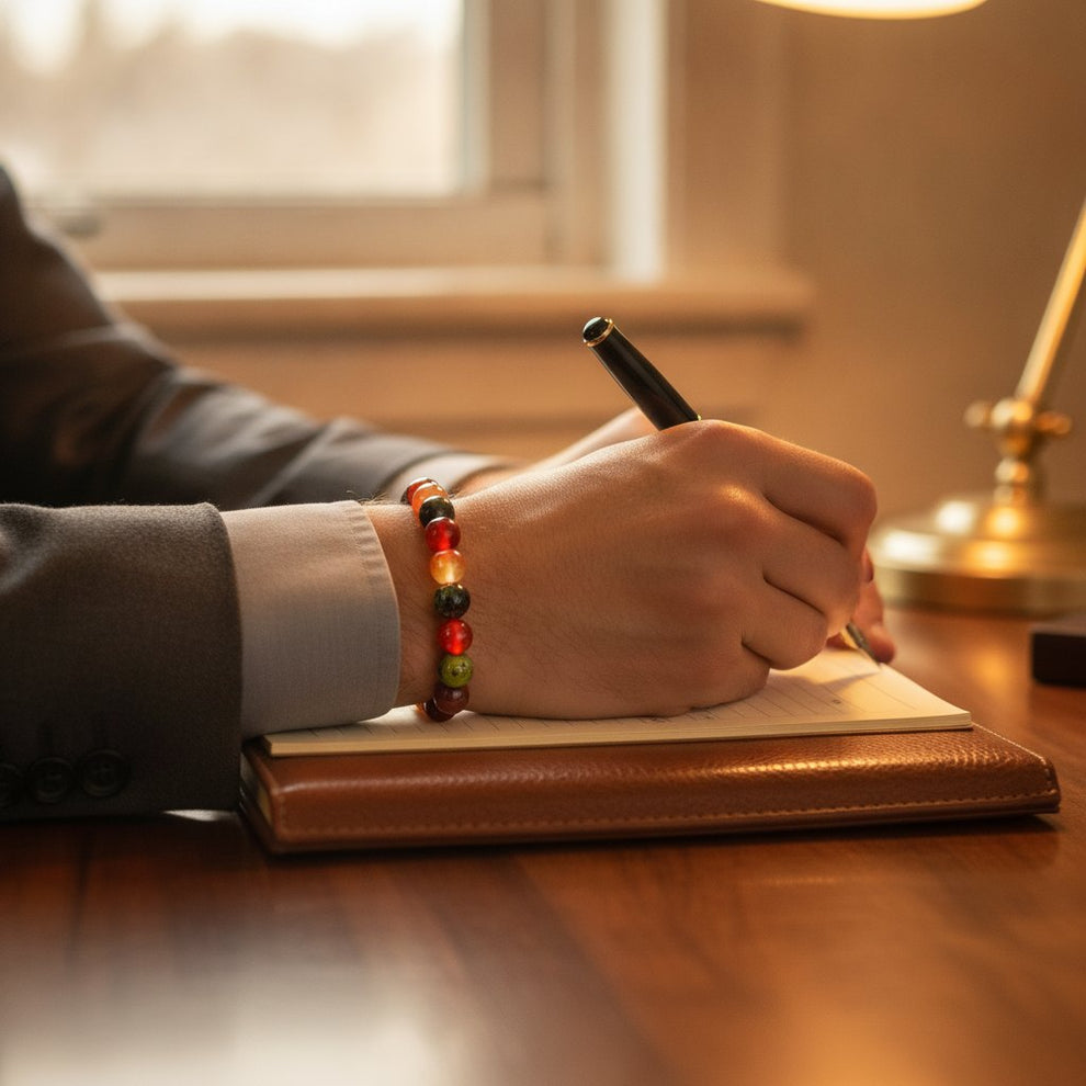 Warrior's Fire Bracelet worn on wrist