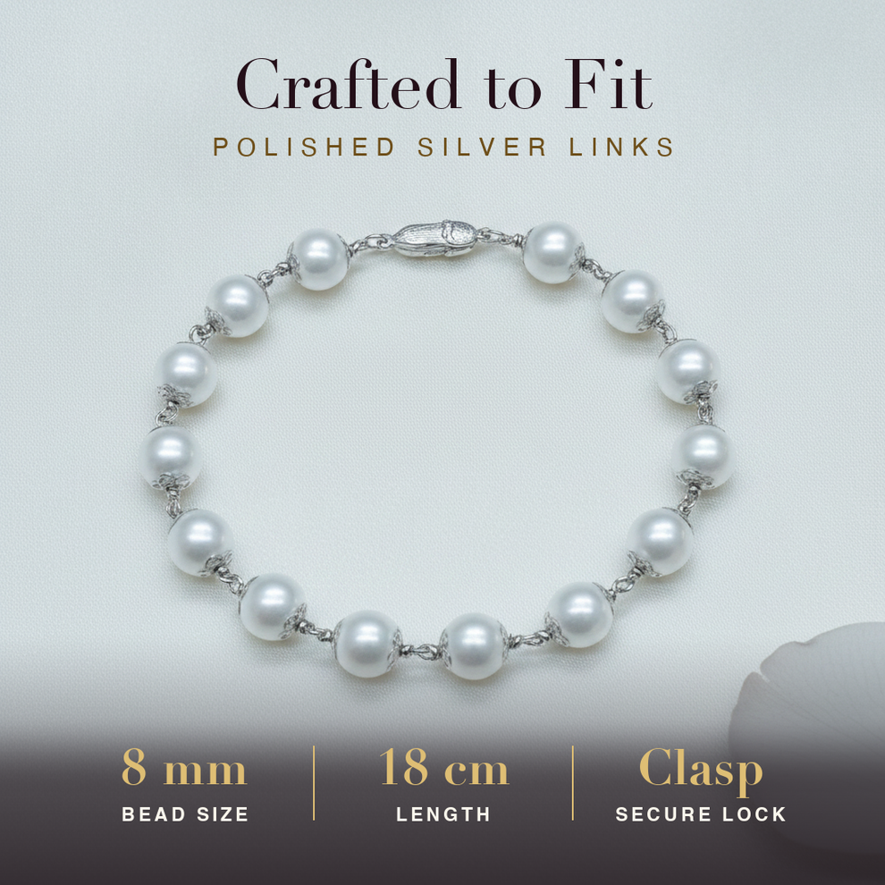 Silver Pearl Bracelet size and fit
