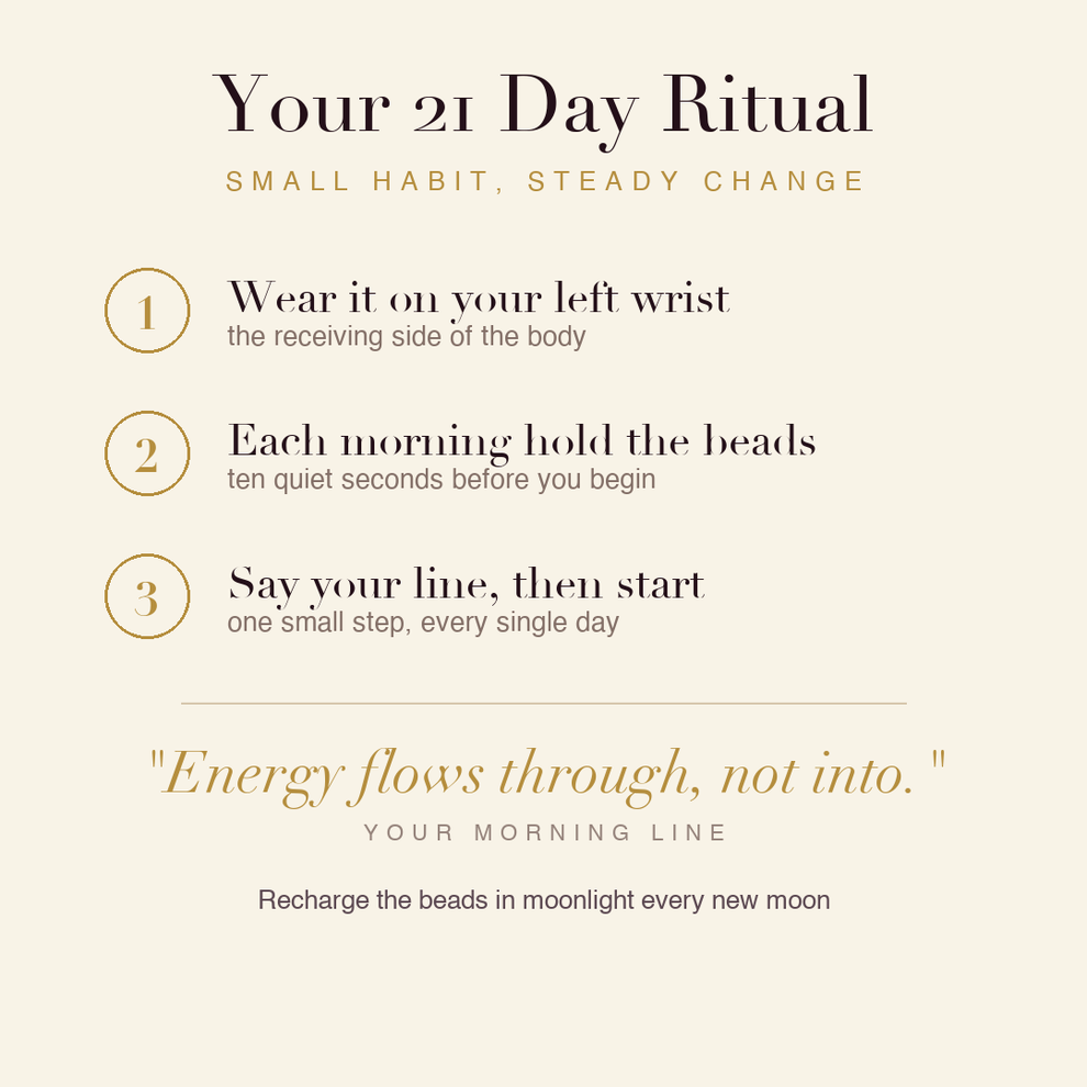 Reiki Therapist's Energy Bracelet 21 day ritual