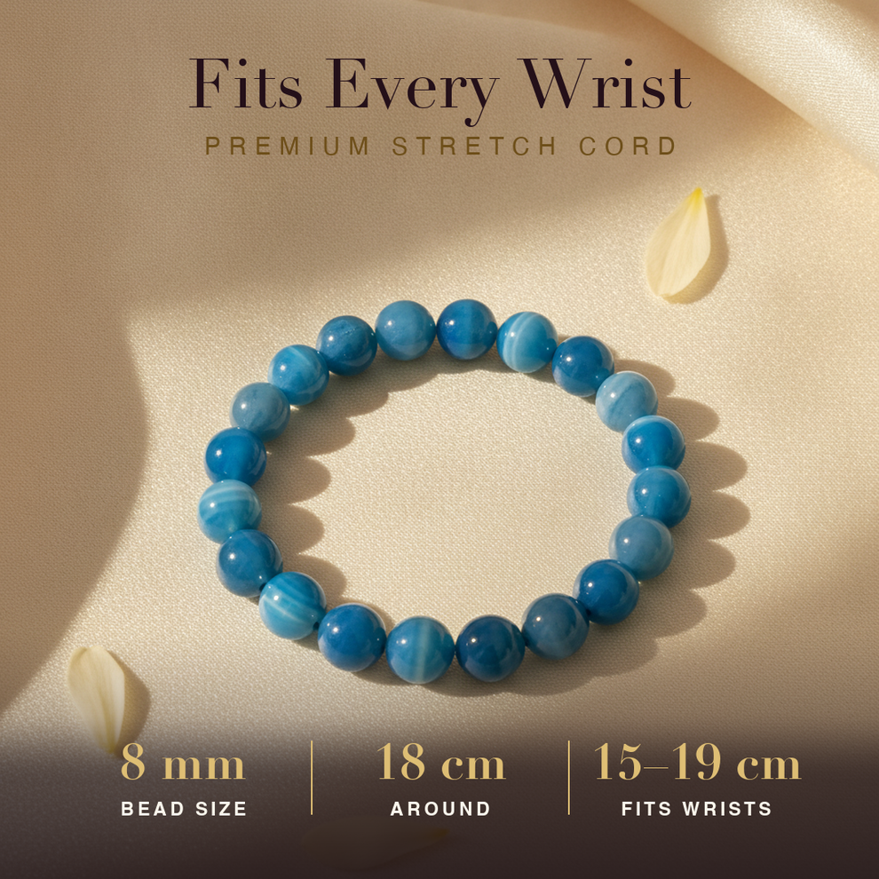 Blue Agate Bracelet size and fit
