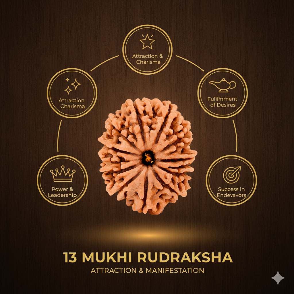 13 Mukhi Rudraksha Nepali Lab Certified