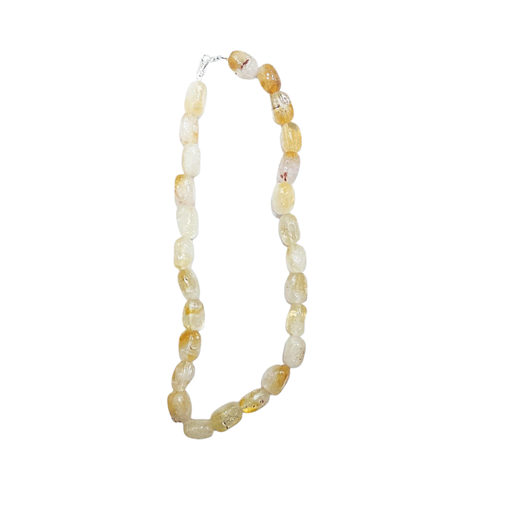 Aura Pale Yellow Citrine Mala (16 inch, Natural & Energised)