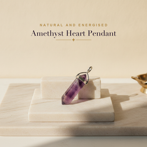 Aura Amethyst Heart Pendant (Natural & Energised)