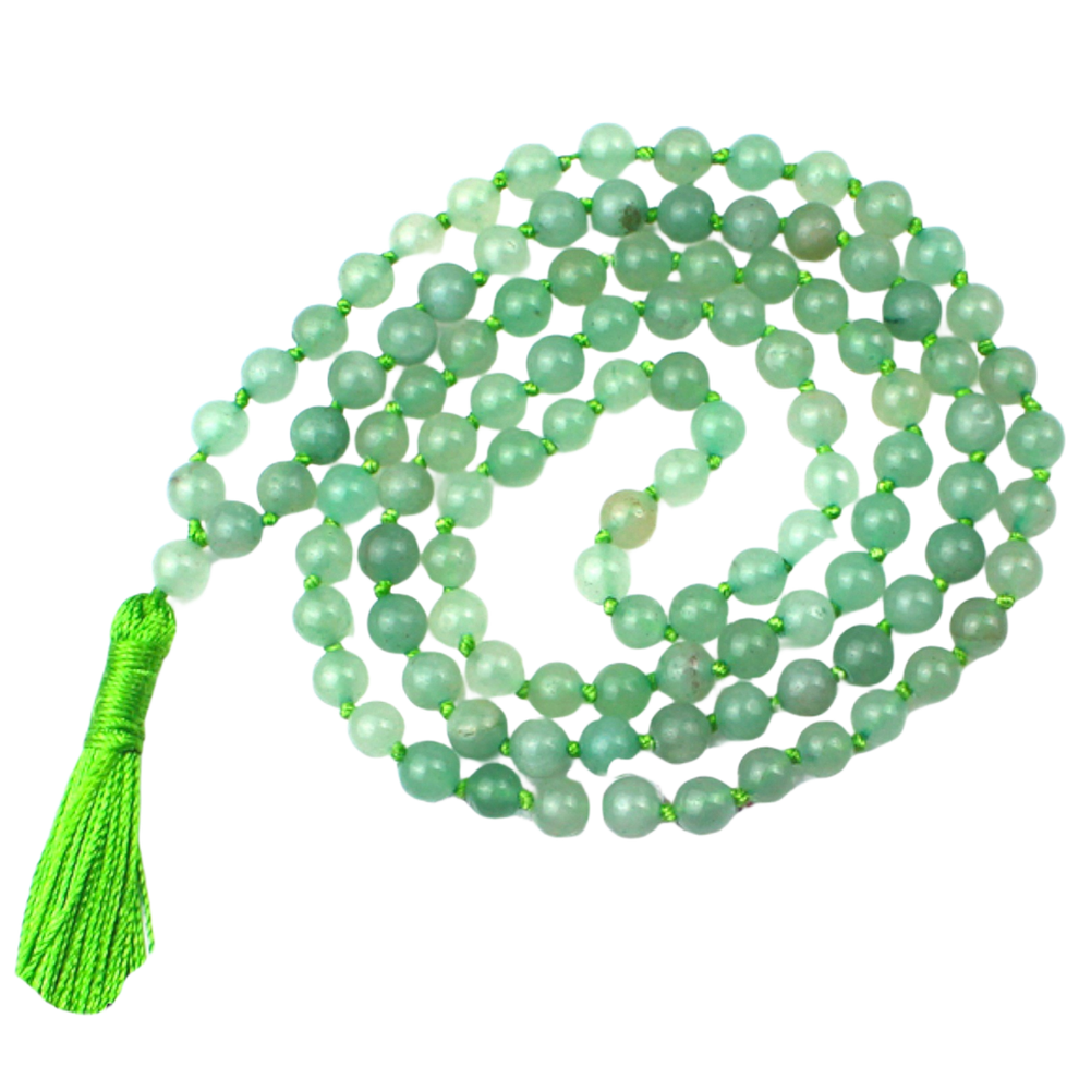 Aura Aventurine Jap Mala (108 Beads, Energised)