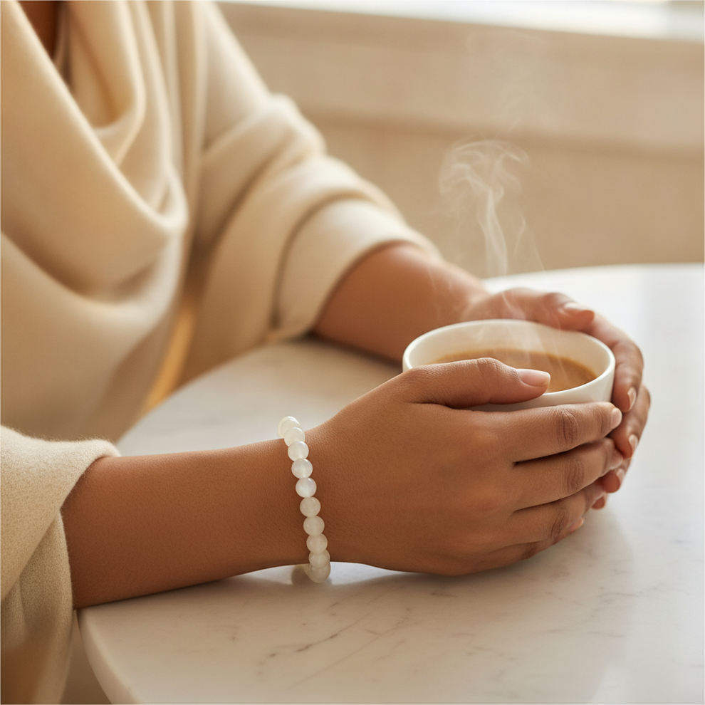 Moonstone Bracelet worn