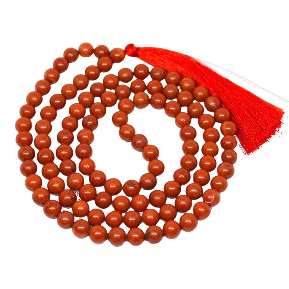 Aura Red Jasper Jap Mala (108 Beads, Energised)