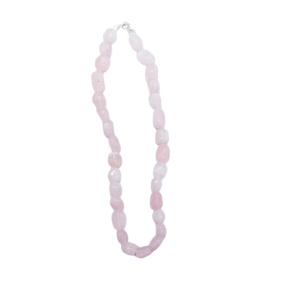 Aura Rose Quartz Mala (16 inch, Natural & Energised)