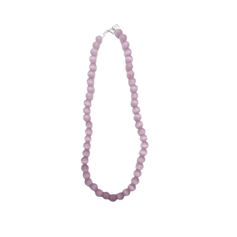 Aura Pink Selenite Mala (16 inch, Natural & Energised)