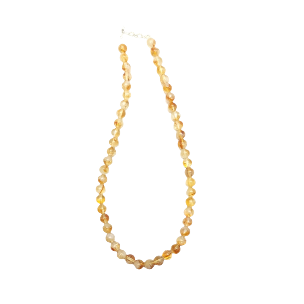 Aura Yellow Citrine Mala (16 inch, Natural & Energised)