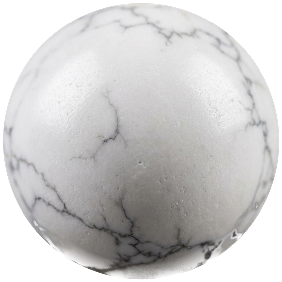 White Howlite bead