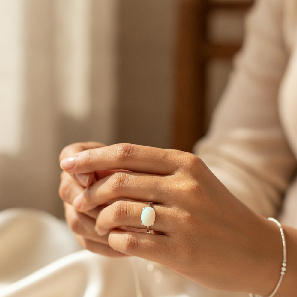 Opal (Australian) — worn ring
