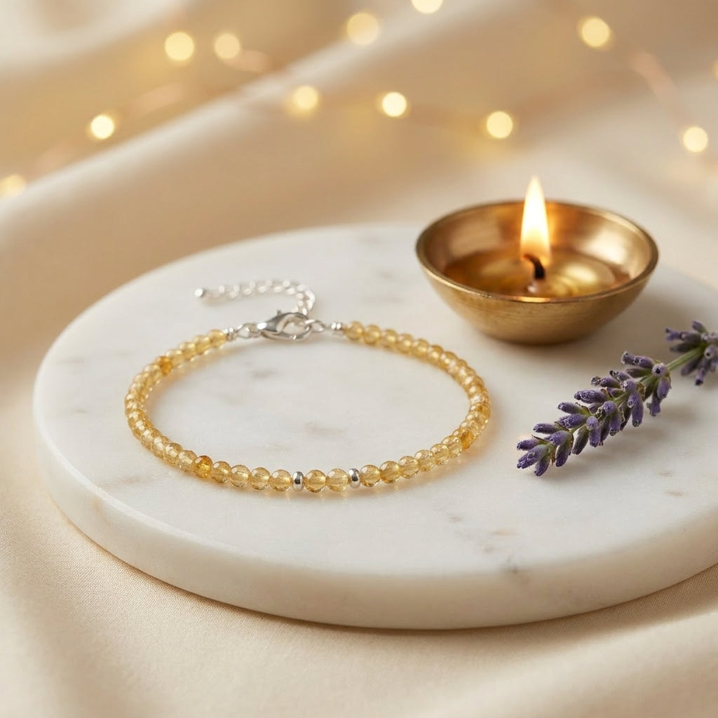 Radiant Citrine Anklet — For Sister