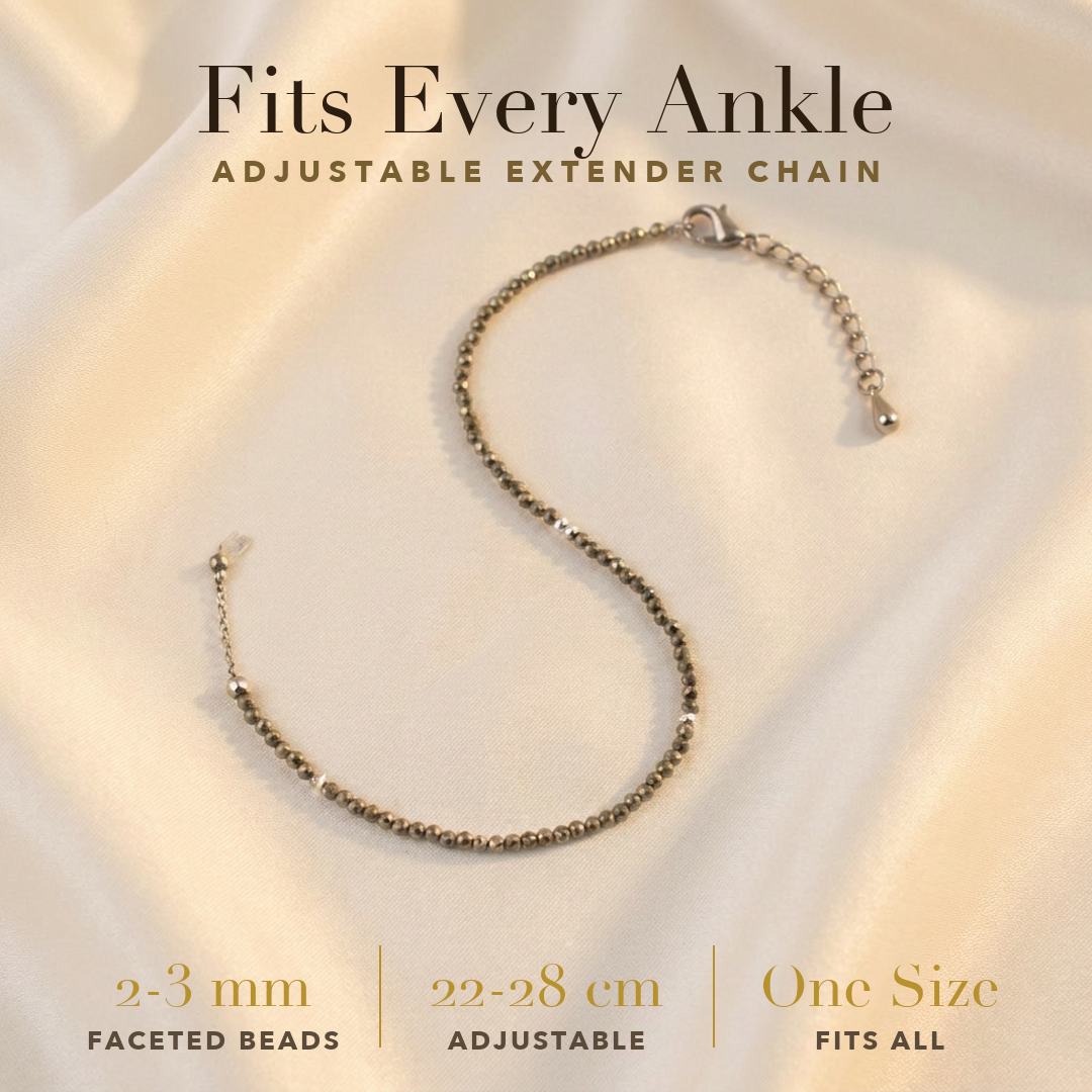 Abundance Pyrite Anklet size and fit