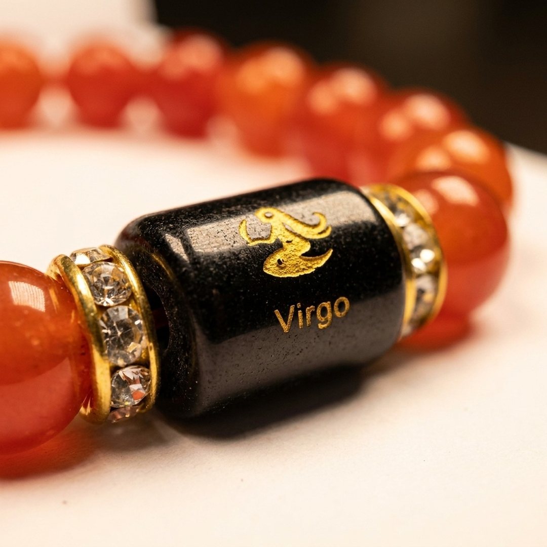 Virgo Zodiac Bracelet charm detail