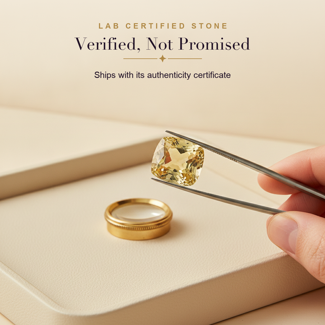 Yellow Sapphire (Pukhraj) — lab certified