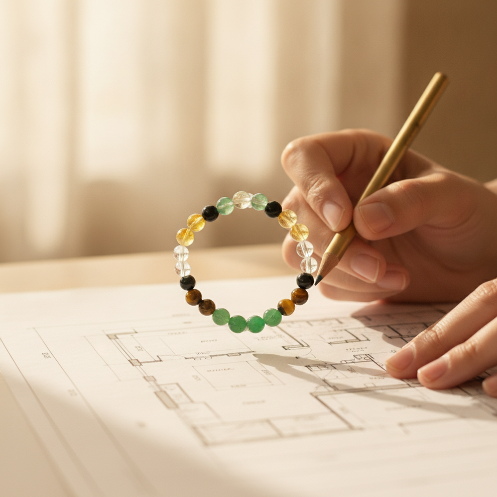 Architect's Blueprint Bracelet in use