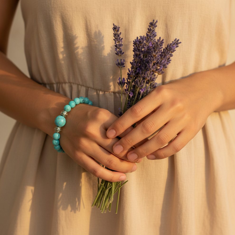 Tourquise Bracelet worn on wrist