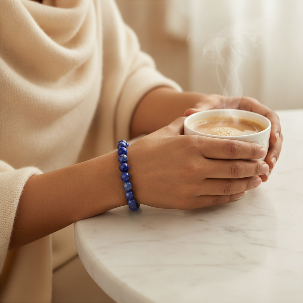 Lapis Lazuli Bracelet worn
