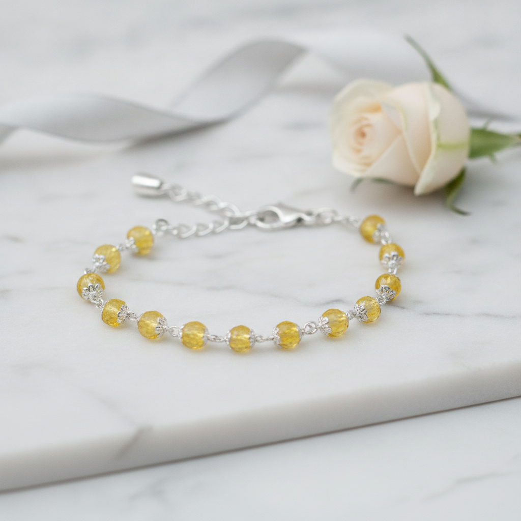 Silver Citrine Bracelet — For Sister