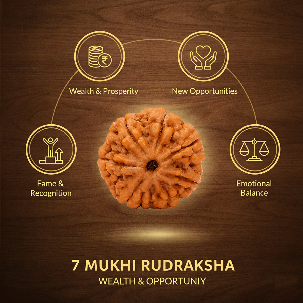Benefits of 7 Mukhi Rudraksha