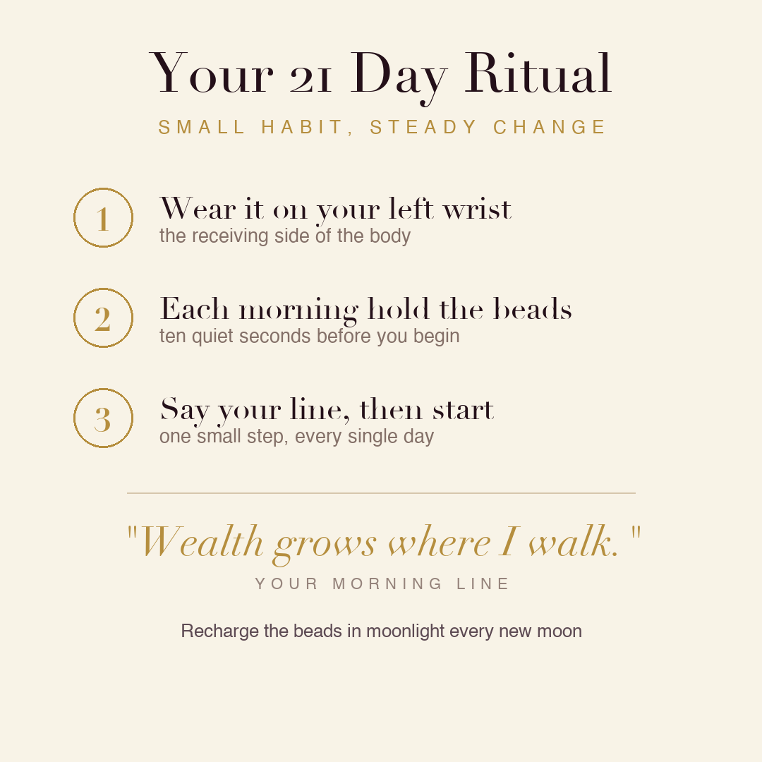 Wealth & Abundance Bracelet 21 day ritual