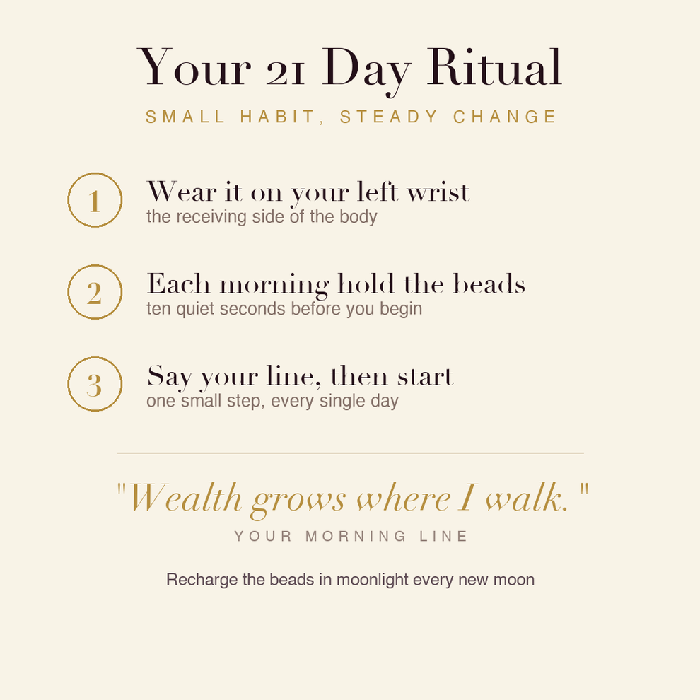 Wealth & Abundance Bracelet 21 day ritual