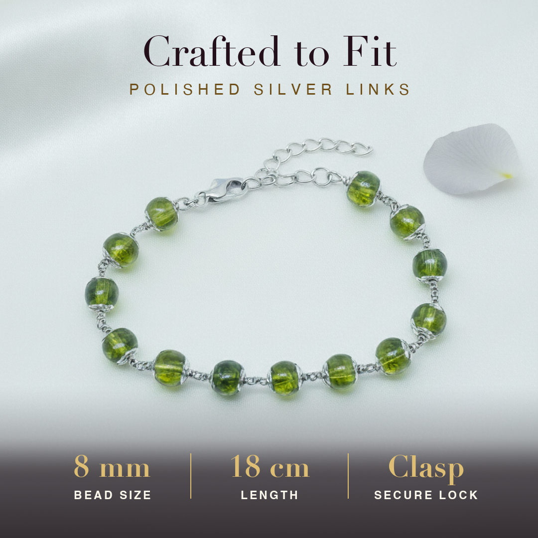Silver Peridot Bracelet size and fit