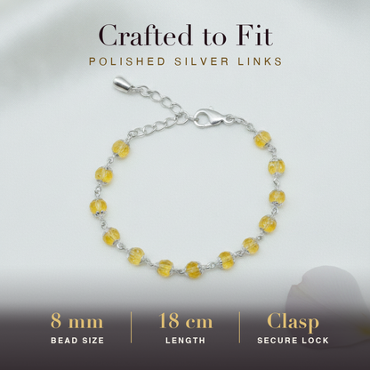 Citrine Silver Bracelet size and fit