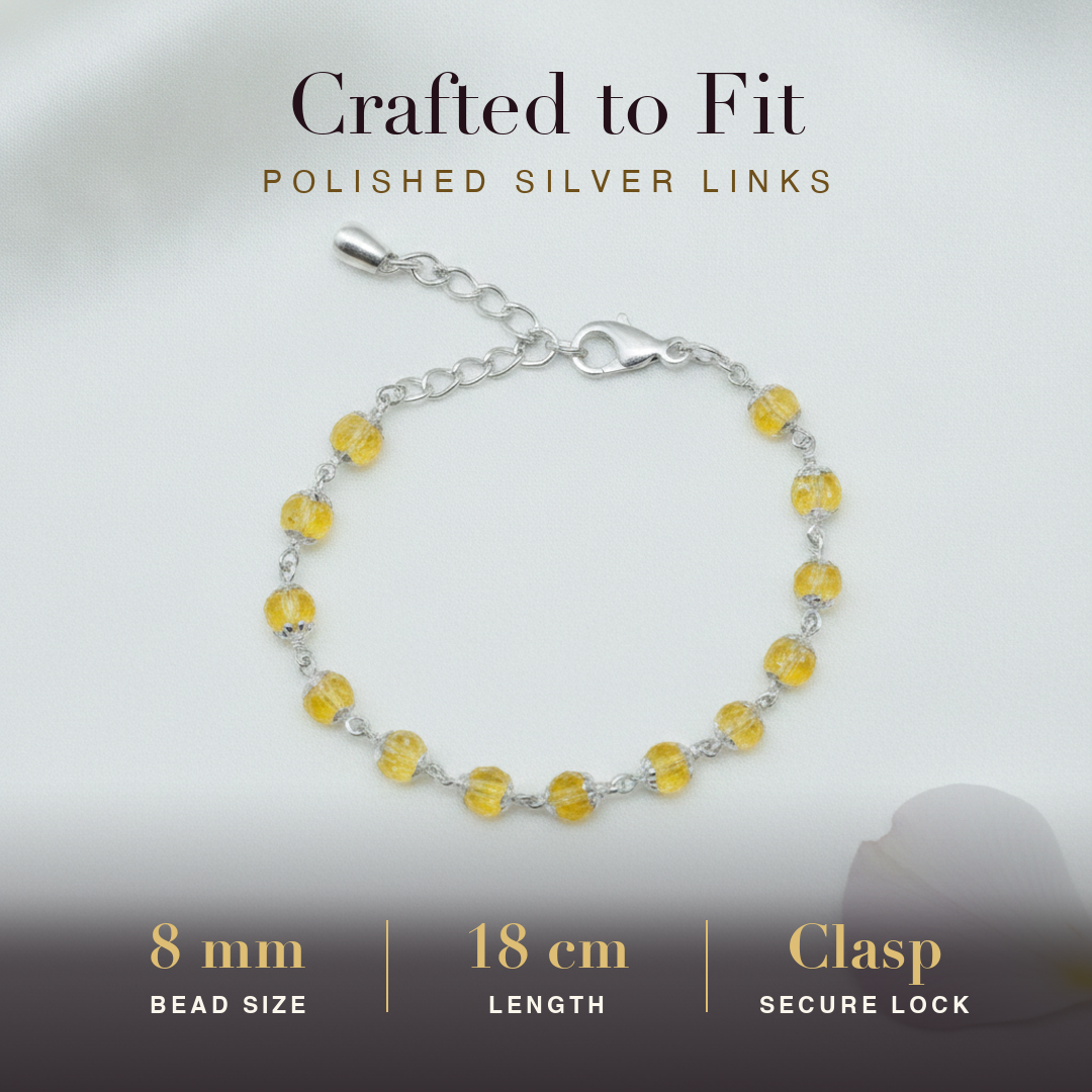 Silver Citrine Bracelet size and fit