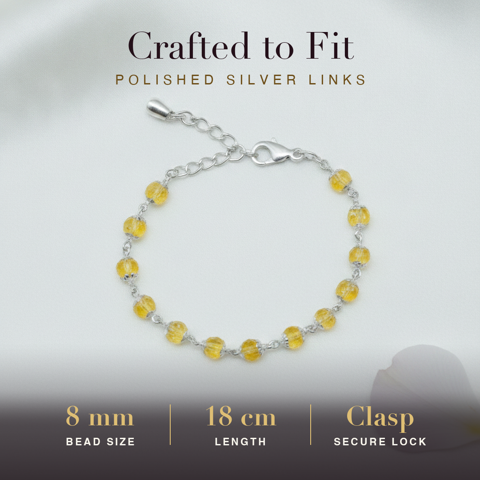 Silver Citrine Bracelet size and fit