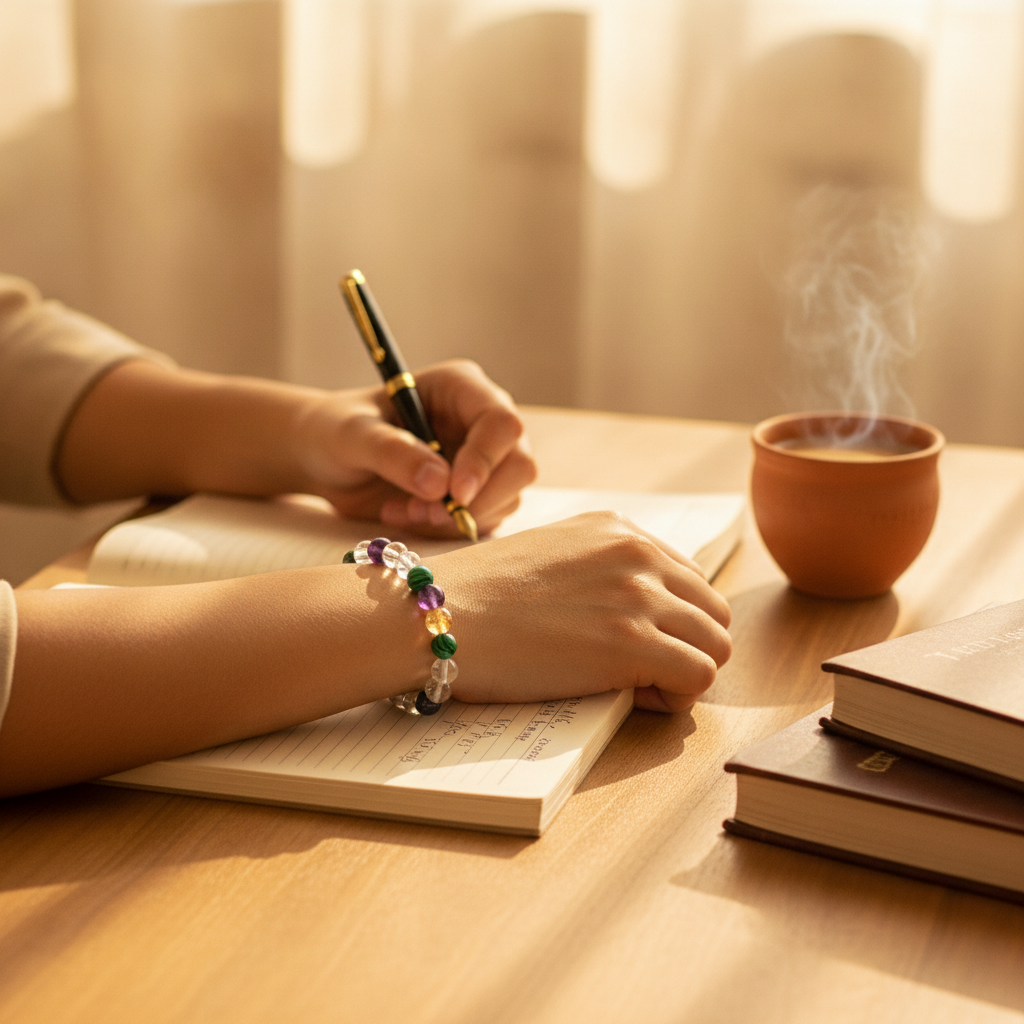 Study Aid Bracelet in use