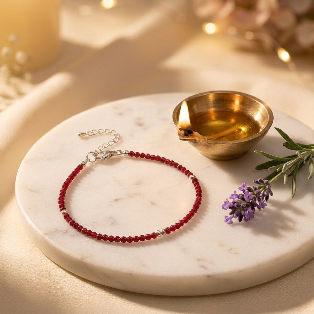 Passion Garnet Anklet — For Sister
