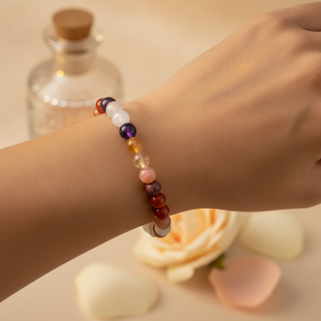 Hydration & Comfort Bracelet in use