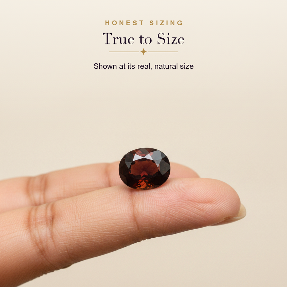 Gomedh (Hessonite) — true to size