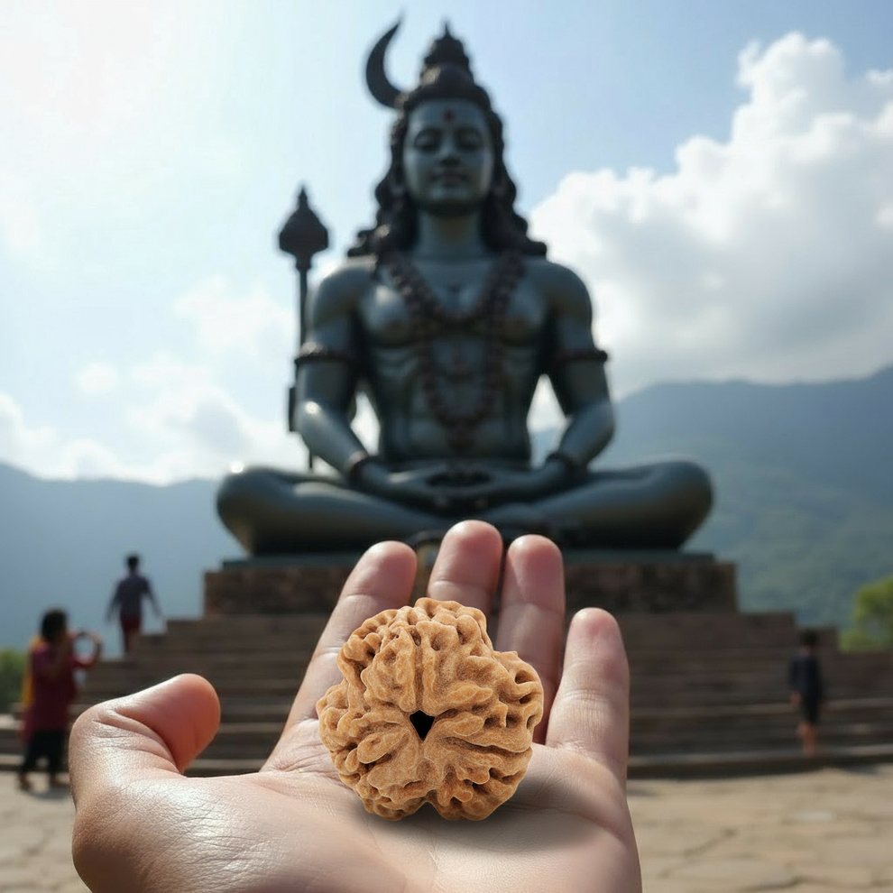 Original 3 Mukhi Rudraksha (Nepal Origin, Agni-Blessed)