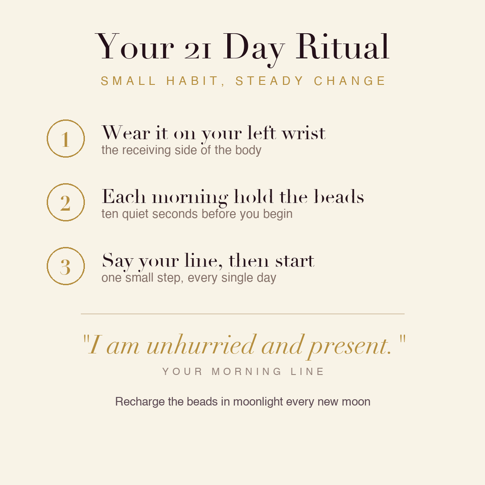 Vitality & Control Bracelet 21 day ritual