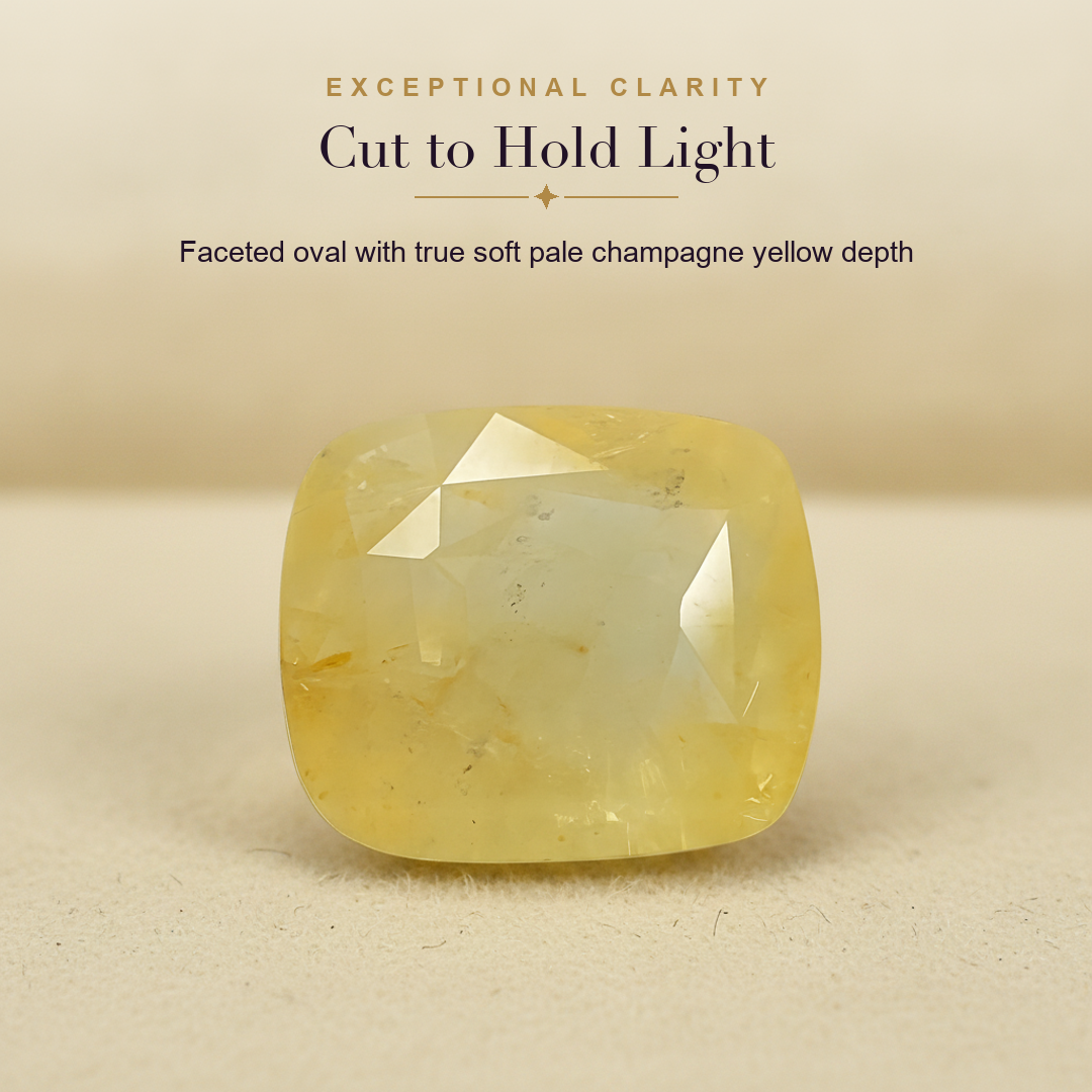 Yellow Sapphire (Pukhraj) — clarity macro