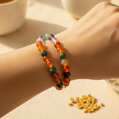 Diabetic Wellness Bracelet in use