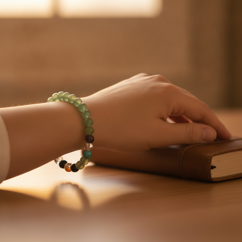 Businessman's Prosperity Bracelet in use