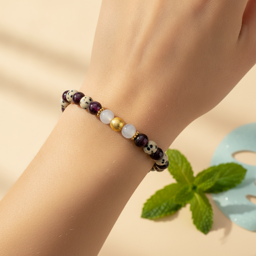 Headache Relief Bracelet in use