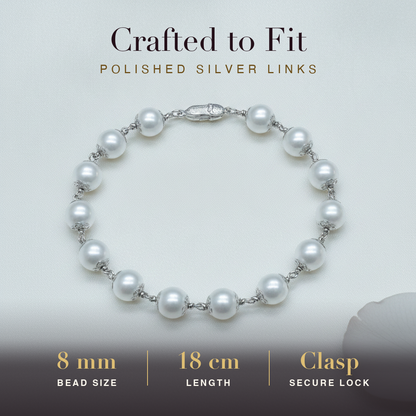 Pearl Silver Bracelet size and fit