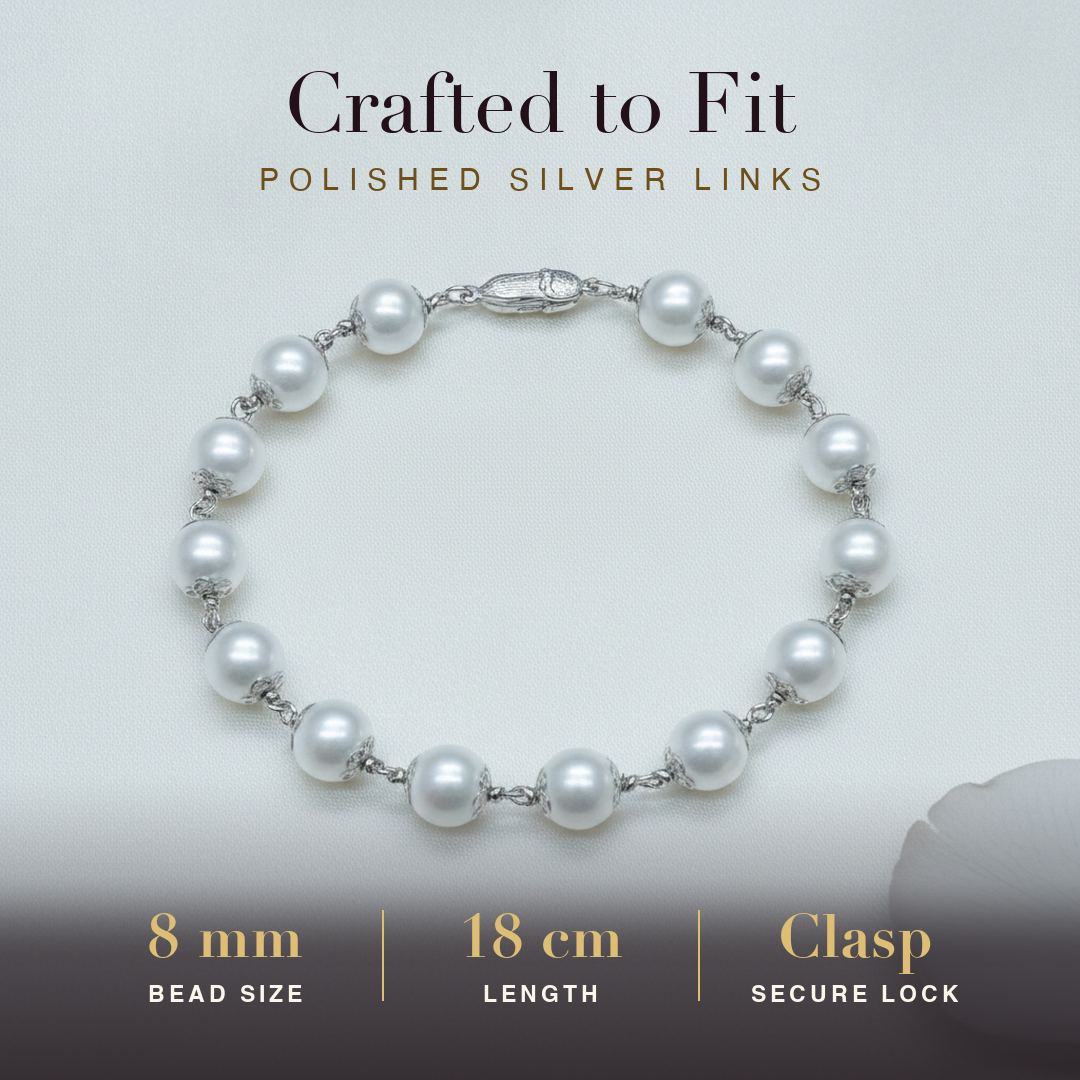 Silver Pearl Bracelet size and fit