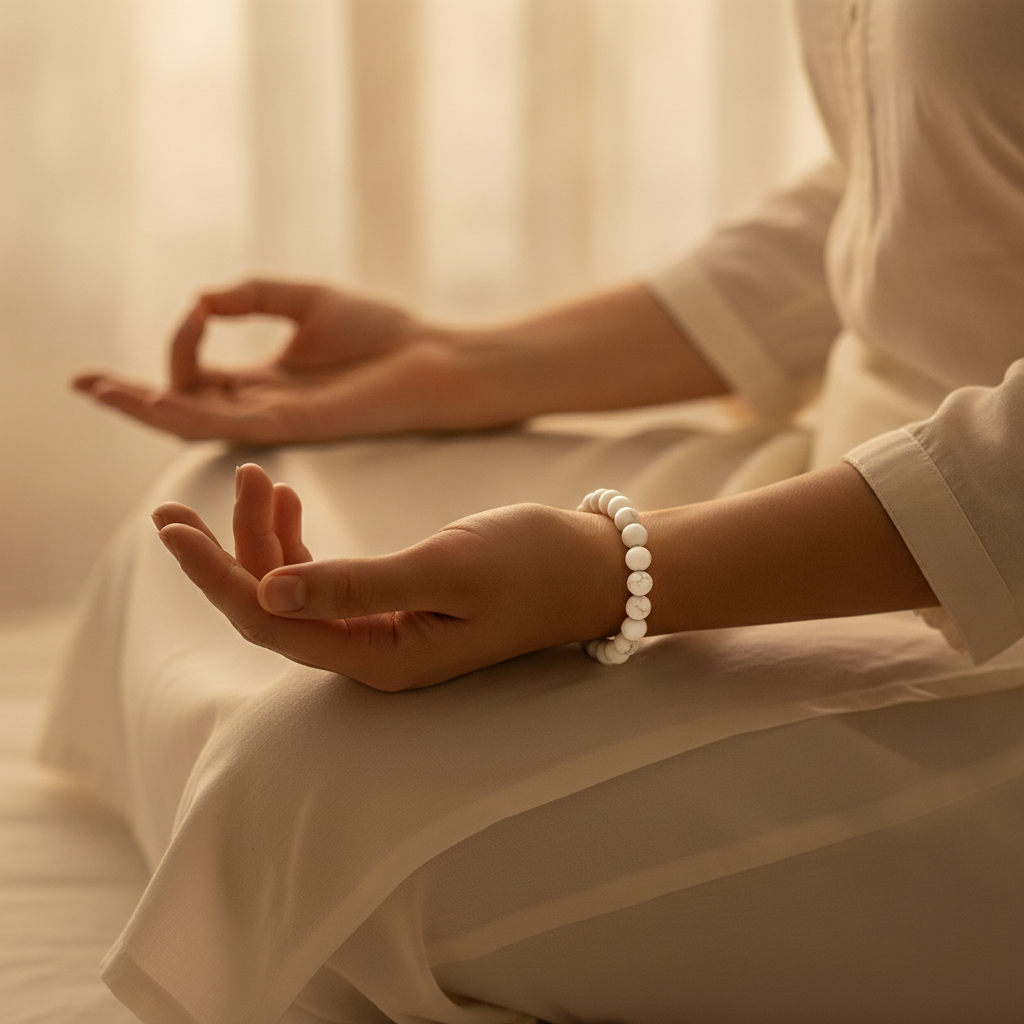 Howlite worn
