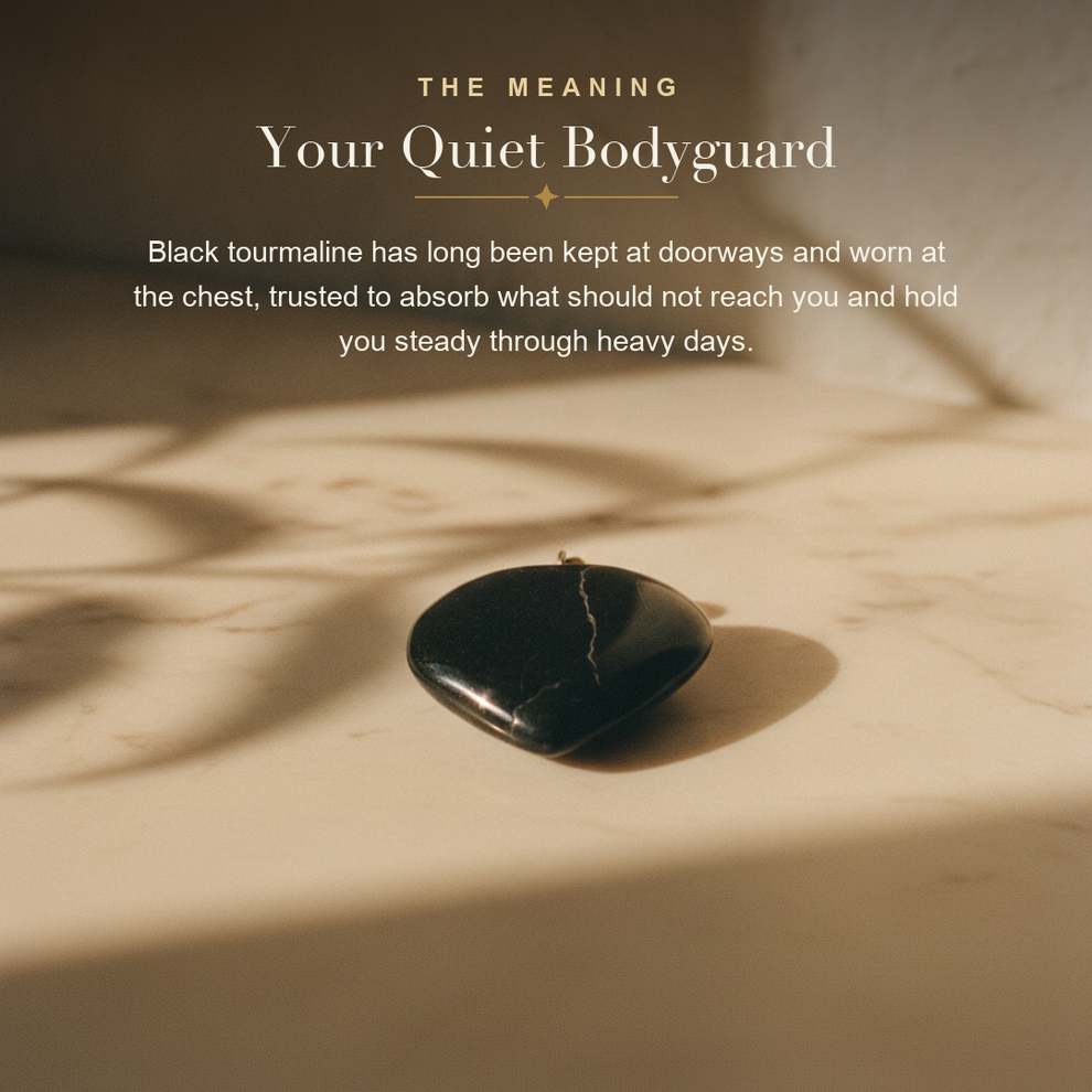 Black Tourmaline Heart Pendant — the meaning