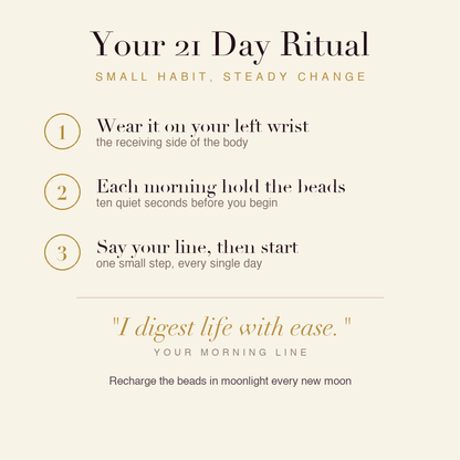 Digestive Wellness Bracelet 21 day ritual